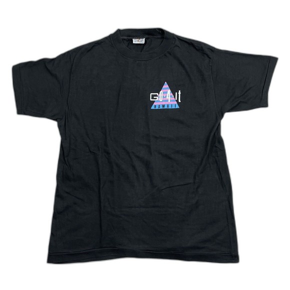 Vintage Go 4 It Hawaii Big Wave Surfer by Poly Tees T-Shirt Large Single Stitch - Picture 3 of 12